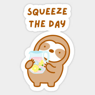 Squeeze the Day Pink Lemonade Sloth Sticker